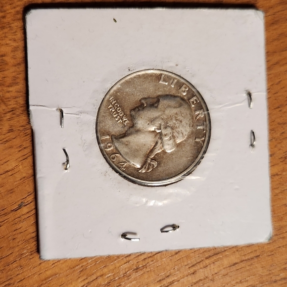 1964, no mint mark silver quarter - Picture 2 of 5